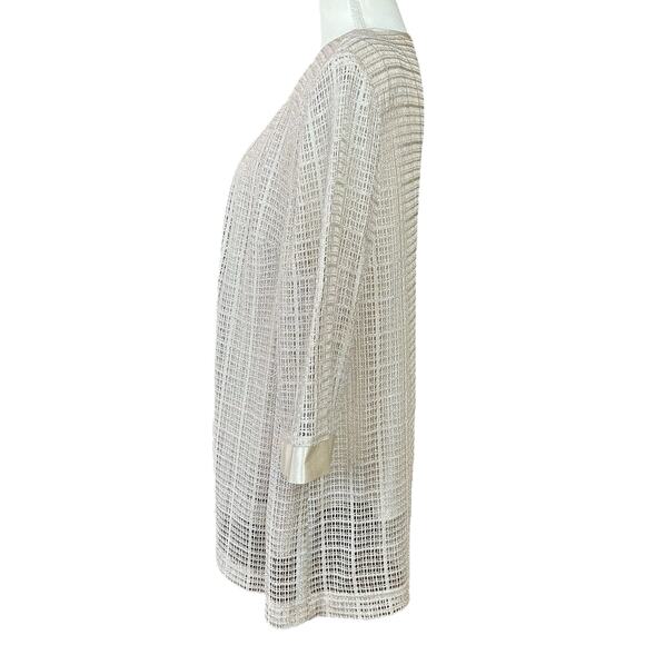 R&M Richards Evening Top Sze 22 WP Shimmery Cream Sheer Lined Classic Eventwear - Picture 5 of 13